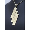Collier et pendentif martelé en laiton