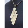 Collier et pendentif martelé en laiton