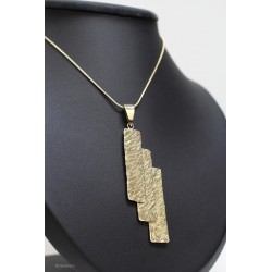 Collier et pendentif martelé en laiton