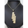 Collier et pendentif martelé en laiton