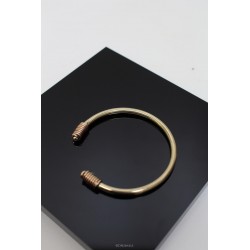 Bracelet jonc  avec fil enroulé en laiton- 4mm Diamètre 4,5 cm (Petit poignet/enfant)