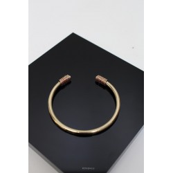 Bracelet jonc  avec fil enroulé en laiton- 4mm Diamètre 4,5 cm (Petit poignet/enfant)