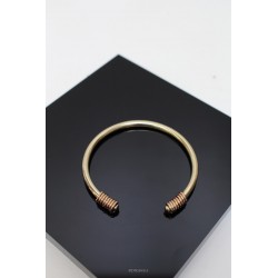 Bracelet jonc  avec fil enroulé en laiton- 4mm Diamètre 4,5 cm (Petit poignet/enfant)